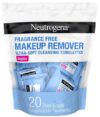 Neutrogena Makeup Remover Face Wipes, Single Facial Cleansing Wipes, 20 Count