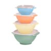 NewTupperware Servalier Heritage Vintage Food Storage Container Bowl Set of 4 (Spring Mist)