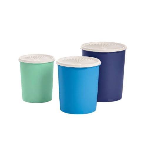 NewTupperware Small Servalier Heritage Decorator Canister Set Ocean Breeze