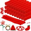 Newwiee 1000 Pcs Pipe Cleaners Bulk Chenille Stems Fuzzy Sticks DIY Art Crafts Supplies Crafts Sticks Projects Creative Decoration Birthday Graduation Party Favor(Red)
