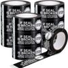 Nezyo 10 Rolls 2 Inch Security Tamper Proof Tape Stop Sign Sealing Tape Pre Printed If Seal is Broken Check Contents Before Accepting for Moving Heavy Duty Packing, 110 Yards x 2 Mil (Black)