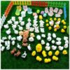 NIBERDA 100 Pcs Farm Mini Resin Animals Figures