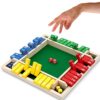 Nicecho Shut The Box Dice Game,2-4 Player Family Wooden Board Table Math Games for Adults and Kids, 8 Dices Classics Games for Classroom,Home,Party or Pub