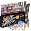 NICETY 72 Colors Acrylic Paint Pens Paint Markers, Extra Fine Tip Point Acrylic Paint Pens for Rock Painting, Canvas, Wood, Ceramic, Glass, Stone, Fabric, Crafts & Art Supplies