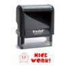 Nice Work Teacher Self-Inking Stamp – Motivational Classroom Reward Stamp – Positive Feedback Rubber Stamp – 3/4" x 1-7/8"
