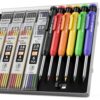 Nicpro 12 Pack Carpenter Pencil with Sharpener, Mechanical Pencils Set with 52 Refills, Deep Hole Marker for Construction, Heavy Duty Woodworking Tools for Architect (Red, Black, Yellow, Blue, Orange)