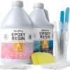 Nicpro 1 Gallon Crystal Clear Epoxy Resin Kit with Cups, Sticks, Gloves