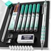 Nicpro 2.0 mm Mechanical Pencils Set, Metal Drafting Pencil with Case