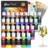 Nicpro 30 Colors Stained Glass Paint Set, 1oz / 30ml Waterproof Acrylic