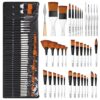 Nicpro 40 PCS Paint Brush Set, Professional Acrylic Paint Brushes
