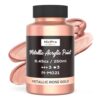 Nicpro Metallic Rose Gold Acrylic Paint, 8.45oz/250ml Gold Leaf Paint
