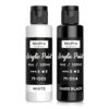 Nicpro White & Black Acrylic Paint (4 oz / 120 ml Each), Rich Pigments