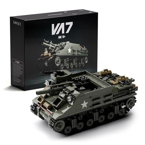 Nifeliz Military M7 Priest Tank Model Building Set, WW2 Howitzer Army Vehicle Building Set for Adults, Collectible Army Display Model Set and Gift for Enthusiasts (646 PCS, NF10336)