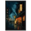 Night Street Food Stall Poster Canvas Print Art Modern Contemporary Wall Art Painting Pictures Wall Decor Elegant Home Decor for Living Room Bar Apartment