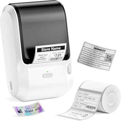 NIIMBOT M3 Thermal Transfer Label Maker Machine with Tape, 3'' Bluetooth Sticker Printer for Small Business, Sample & DIY Tags, Telecom Equipment, Compatible with iOS/Android/PC