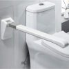 NIKAIDD Toilet Grab Bar Flip Down, Handicap Grab Bars for Bathroom Shower Bathtub Grab Bar Support Tub Handle Bath Safety Railing Folding Grip Bar Assist Handrail（Without Calling Bell）