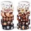 NIKOMIE 12 Rolls Washi Tape Set, Coffee Themed Decorative Tape Vintage Watercolor Brown Cafe Caffeine Masking Tape for Journaling Supplies,Junk Journal, Scrapbooking,Planner,DIY Arts & Crafts Supplies