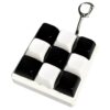 Nine-Key Fidget Toy, Black White Keyboard Design Clicker, Finger Calming Gadget, Portable Sensory Keycap Toy for Focus Improvement