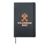 Ninjabread Man - Funny Gingerbread Hardcover Journal, Black