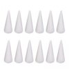 Nishiyuenyi 4X 12 Pieces Foam Cones for Crafts DIY Arts Polystyrene Forms Handmade Gnomes Cake Topper Decorations Suitable for Flower Arrangements Party Classroom