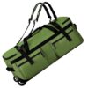 Nishiyuenyi Foldable Luggage Wheeled Travel Duffle Bag Backpack Trolley Convertible Oxford Heavy Duty Material Multi Functional Storage Suitable for Travel, Army Green