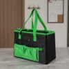 Nishiyuenyi Folding Storage Tote Bag Hanging File Organizer Portable File Box File Storage With Clear Label Window 600D Oxford Cloth and Side Pockets suitable for office classroom home travel