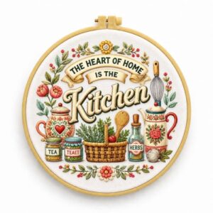 niurenmaoyi Kitchen Embroidery Kit for Beginner,Cross Stitch Kit for Adult