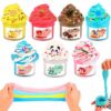 Niuruilsi Scented Slime Kit with 7 Pack Peach - Butter Slime,Dual Colored Peach Slime,Super Soft and Non-Sticky, Stress Relief Toy Party Favors Birthday Gifts for Girls and Boys 6 7 8 9 10 11 12.