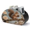NLLZZ Squirrel PU Leather Remote Control Holder with 5 Compartments