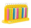 NMGMJQ Math Abacus Educational Tool Counting Frame Educational Abacus Math for Preschool 12 Row Plastic Stainless Steel Office Decoration(Yellow)