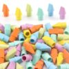 NNY 60 PCS Pencil Top Erasers, 6 Colors