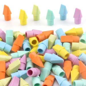 NNY 60 PCS Pencil Top Erasers, 6 Colors