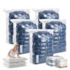 No-Pump Vacuum Storage Bags For Clothes Blankets Bedding (6PCS-Medium)