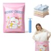 No-Pump Vacuum Storage Bags,Large Cube Vacuum Seal Bags, Space Saver Bags for Clothes,Comforters,Blankets,Compression Space Saver Bags (1, 16 × 24 in)