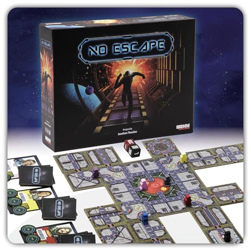 No Escape Board Game - Strategy Board Game for Adults, Family, Party - Unique Strategic Space Sabotage Traitor Maze Game with Tiles - Fun for Kids, Teenagers, Adults, 2 to 8 Players