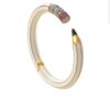 No Greater Love by the Potter's Design Women's Cuff Bracelet Pencil Bangle Women's Bangle Bracelet Pencil Hinged Bracelet Pencil Hinged Bangle Bracelet Bangle (Multi-Colored Rhinestones Style 2) (White With Rhinestones Thick Heavyweight)