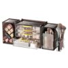 nohozi 4-Tier Drawer Makeup Organizer, 3-in-1 Free Combination Cosmetic Storage with Lipstick Holder & Brush Rack, Skincare Organizer with Mini Tray for Vanity Bathroom Bedroom Dorm