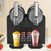 No Ice Needed Slushie Machine, 380W Soft Serve Ice Cream Maker Black
