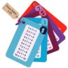 NOMBRETINAS Multiplication Flash Cards 1-10 for Kids - Durable PVC Plastic Math Tool with Binder Ring - Waterproof, Tear-Resistant & Portable Pocket Size for Elementary School