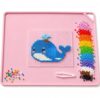 Non-Slip Silicone Fuse Beads Mat, Raised Edge Craft Melty Bead Tray, Compatible with Perler Beads Pegboards, Heat-Resistant Workspace Accessories for Kids DIY Pixel Art Crafts