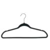 Non-Slip Velvet Adult Clothes Hangers, Black, 5-Pack