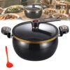 Non-stick Enamel Micro-Pressure Pot, 8L Small Pressure Cooker，Black