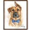 Noni Custom Pet Portrait Wall Art, Custom Pet Portrait from Your Photos Watercolor Painting, Personalized Dog, Cat Wall Decor, Pets Memorial Gift, Dog & Cat Classic Watercolor Style 6
