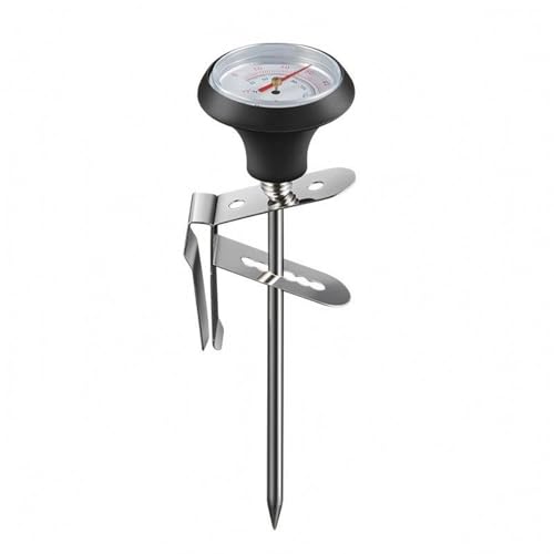 NonMiFyR Coffee Temperature Gauge Thermometer Dial Meter with Metal Body and Round Dial for Accurate Espresso and Milk Temperature Reading Suitable for Espresso Making Latte Home Kitchen use, Black
