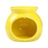 NonMiFyR Essential Oil Burner Candle Holder Tea Light Melter Ceramic Room Fragrance Warmer Porcelain Suitable for Living Room Home Office P, Yellow