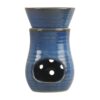 NonMiFyR Essential Oil Burner Candle Holder Wax Melt Diffuser Ceramic Aroma Warmer Elegant Ornament Suitable for Office Bedroom Home Decoration, Blue