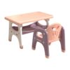 NonMiFyR Kids Drawing Table and Chair Set Children Desk and Chair Set Lightweight Portable Furniture Set with Storage for Gift, Pink and Purple