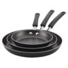 Nonstick Frying Pan Skillet Set, 20cm, 25cm & 30cm, Black