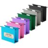NORDUN Plastic Large Hanging Folder Letter Size,12 Pack Colored Hang Folder