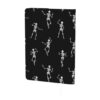 Notebook Cover (Halloween Funny Skeleton Skull Black and White)